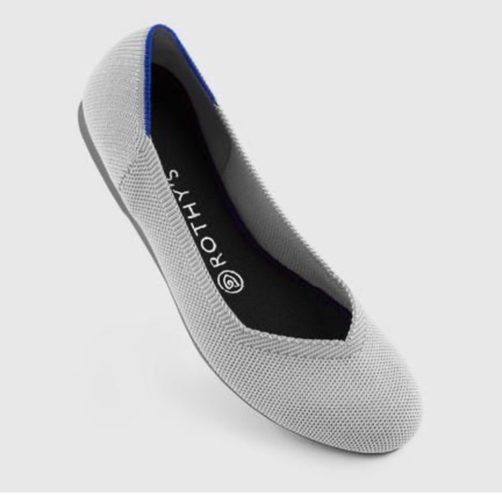 Rothy's the flat round toe flat Shoes in gray size 8